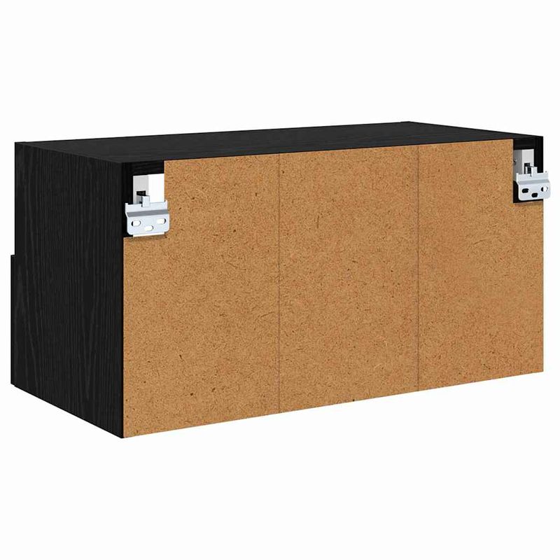 Casa si Gradina - Mobilier - Comode si corpuri - Comode - Dulapuri pentru TV Pe perete 2 pcs Stejar Negru 60 x 30 x 30 cm - Infinity.ro