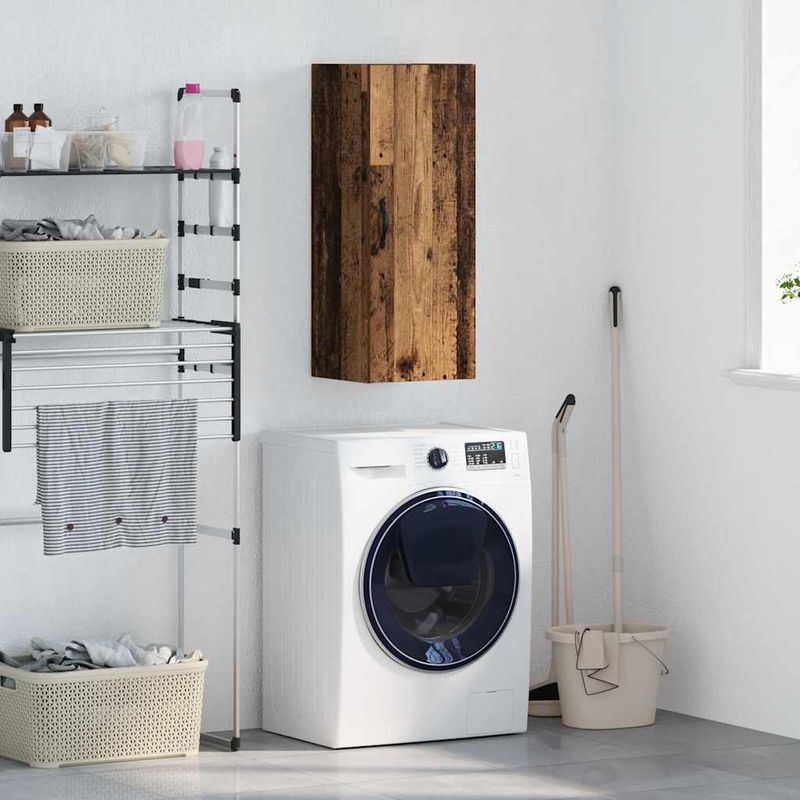 Casa si Gradina - Mobilier - Comode si corpuri - Comode - Dulap montat pe perete Lemn Vechi 34,5 x 34 x 90 cm - Infinity.ro