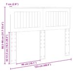 Casa si Gradina - Mobilier - Paturi si accesorii - Accesorii paturi - Tablie de pat cu aripioare, negru, 83x16x118/128 cm, textil - Infinity.ro