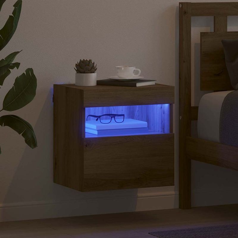 Casa si Gradina - Mobilier - Comode si corpuri - Comode - Dulap TV de perete Pe perete Stejar Artizanal 40 x 30 x 40 cm - Infinity.ro