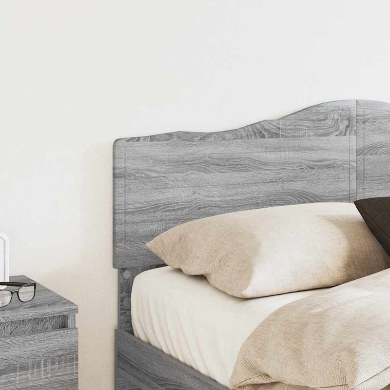 Casa si Gradina - Mobilier - Paturi si accesorii - Accesorii paturi - Tablie de pat cu aripioare crem 203x23x78/88 cm textil - Infinity.ro