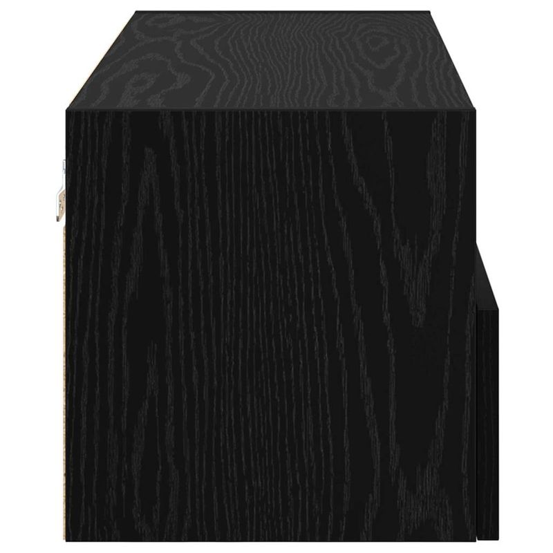 Casa si Gradina - Mobilier - Comode si corpuri - Comode - Dulap TV de perete Stejar Negru 80 x 30 x 30 cm Lemn compozit - Infinity.ro