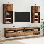 Casa si Gradina - Mobilier - Comode si corpuri - Comode - Sistem de TV montat pe perete Lemn Vechi 40,5 x 30 x 90 cm - Infinity.ro
