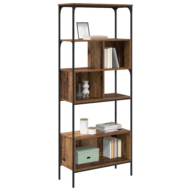 Casa si Gradina - Mobilier - Biblioteci si rafturi - Biblioteci - Biblioteca Lemn Vechi 76 x 33 x 188,5 cm Lemn compozit - Infinity.ro