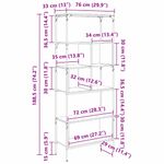 Casa si Gradina - Mobilier - Biblioteci si rafturi - Biblioteci - Biblioteca Lemn Vechi 76 x 33 x 188,5 cm Lemn compozit - Infinity.ro