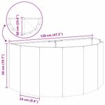 Casa si Gradina - Gradinarit si plante - Plante si ghivece - Ghivece si suporturi - Jardiniera Verde masliniu 120 x 60 x 50 cm Otel - Infinity.ro