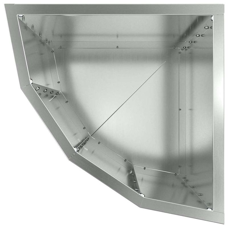 Casa si Gradina - Gradinarit si plante - Plante si ghivece - Ghivece si suporturi - Ghiveci de colt Argintiu 30 x 30 x 50 cm Otel galvanizat - Infinity.ro