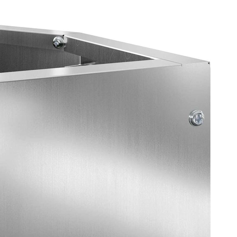 Casa si Gradina - Gradinarit si plante - Plante si ghivece - Ghivece si suporturi - Ghiveci de colt Argintiu 30 x 30 x 50 cm Otel galvanizat - Infinity.ro