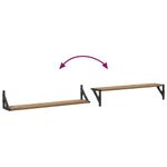 Casa si Gradina - Mobilier - Biblioteci si rafturi - Rafturi - Semele de perete 2 pcs Stejar Artizanal 80 x 15 x 15,5 cm - Infinity.ro