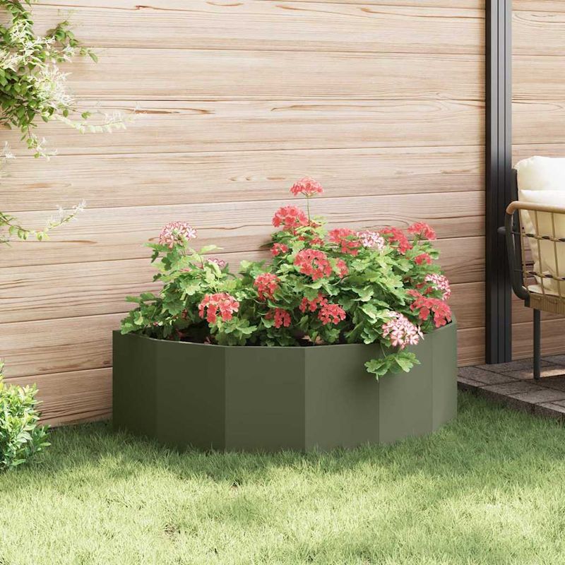 Casa si Gradina - Gradinarit si plante - Plante si ghivece - Ghivece si suporturi - Jardiniera Verde masliniu 120 x 60 x 35 cm Otel - Infinity.ro