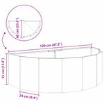 Casa si Gradina - Gradinarit si plante - Plante si ghivece - Ghivece si suporturi - Jardiniera Verde masliniu 120 x 60 x 35 cm Otel - Infinity.ro