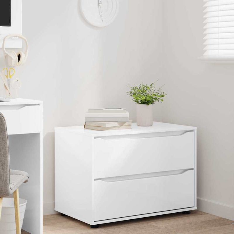 Casa si Gradina - Mobilier - Dulapuri si sifoniere - Dulapuri - Dulap de depozitare Alb lucios 80 x 48 x 57 cm Lemn compozit - Infinity.ro