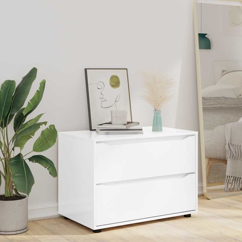 Casa si Gradina - Mobilier - Dulapuri si sifoniere - Dulapuri - Dulap de depozitare Alb lucios 80 x 48 x 57 cm Lemn compozit - Infinity.ro
