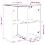 Casa si Gradina - Mobilier - Dulapuri si sifoniere - Dulapuri - Dulap de perete Stejar Negru 68 x 37 x 68,5 cm Lemn compozit - Infinity.ro