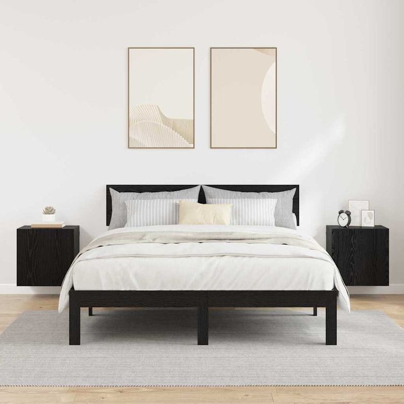 Casa si Gradina - Mobilier - Comode si corpuri - Comode - Dulapuri pentru TV Pe perete 2 pcs Stejar Negru 40,5x30x40cm - Infinity.ro