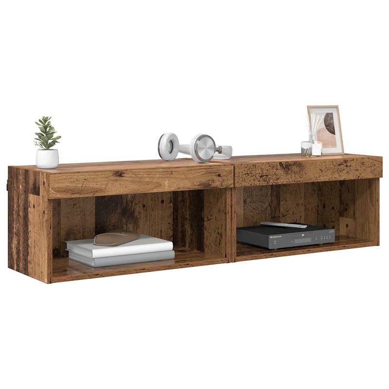 Casa si Gradina - Mobilier - Comode si corpuri - Comode - Dulapuri TV 2 pcs Lemn Vechi 60 x 30 x 30 cm Lemn compozit - Infinity.ro