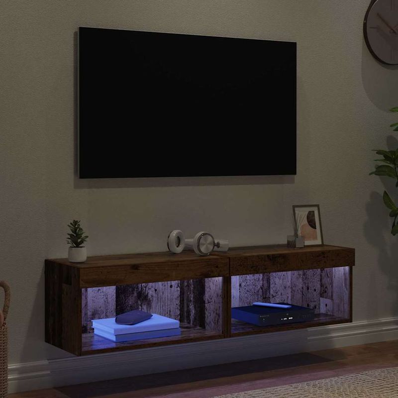 Casa si Gradina - Mobilier - Comode si corpuri - Comode - Dulapuri TV 2 pcs Lemn Vechi 60 x 30 x 30 cm Lemn compozit - Infinity.ro