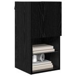 Casa si Gradina - Mobilier - Comode si corpuri - Comode - Sifonieri pentru TV montate pe perete 2 pcs Stejar Negru - Infinity.ro
