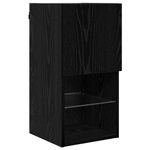 Casa si Gradina - Mobilier - Comode si corpuri - Comode - Sifonieri pentru TV montate pe perete 2 pcs Stejar Negru - Infinity.ro