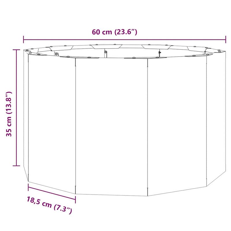 Casa si Gradina - Gradinarit si plante - Plante si ghivece - Ghivece si suporturi - Jardiniera Negru 60 x 60 x 35 cm Otel - Infinity.ro