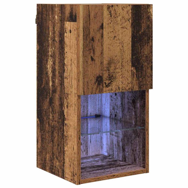 Casa si Gradina - Mobilier - Comode si corpuri - Comode - Sistem de TV montat pe perete Lemn Vechi 30,5 x 30 x 60 cm - Infinity.ro