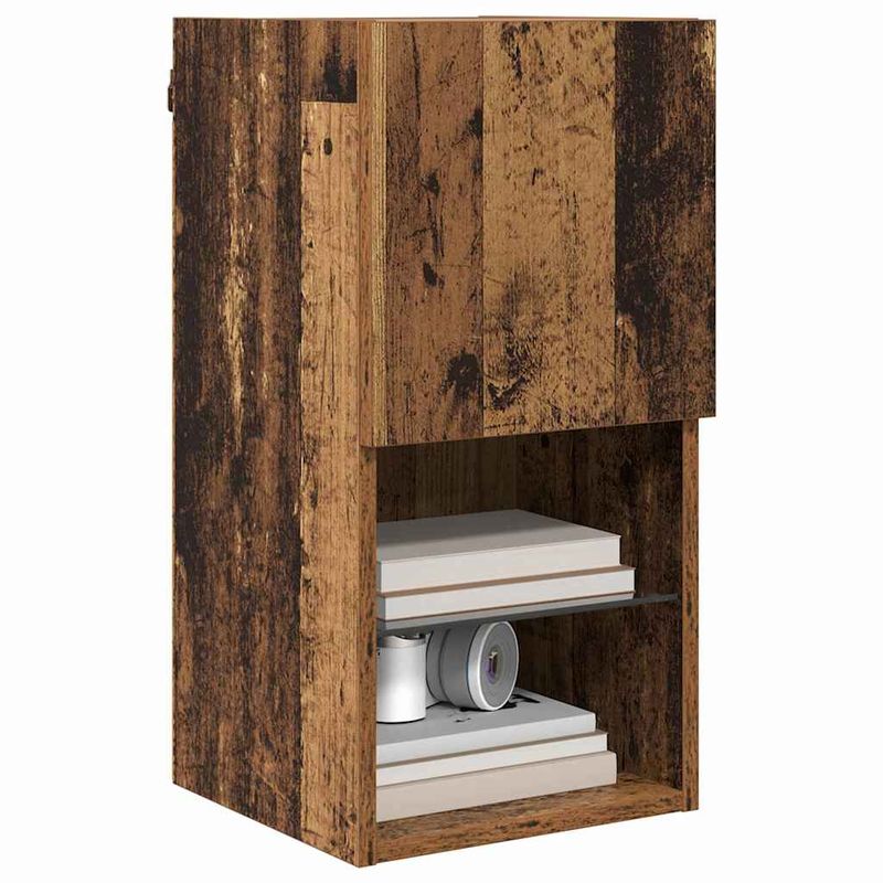 Casa si Gradina - Mobilier - Comode si corpuri - Comode - Sistem de TV montat pe perete Lemn Vechi 30,5 x 30 x 60 cm - Infinity.ro