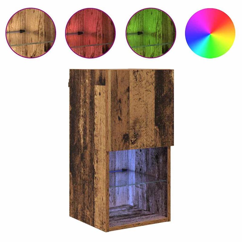 Casa si Gradina - Mobilier - Comode si corpuri - Comode - Sistem de TV montat pe perete Lemn Vechi 30,5 x 30 x 60 cm - Infinity.ro