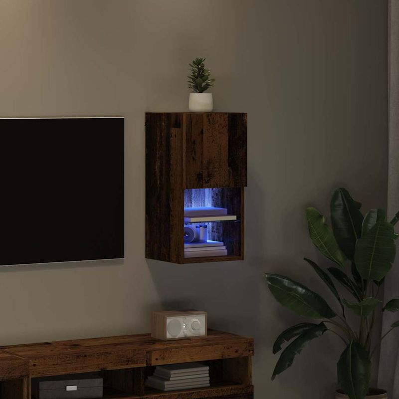Casa si Gradina - Mobilier - Comode si corpuri - Comode - Sistem de TV montat pe perete Lemn Vechi 30,5 x 30 x 60 cm - Infinity.ro