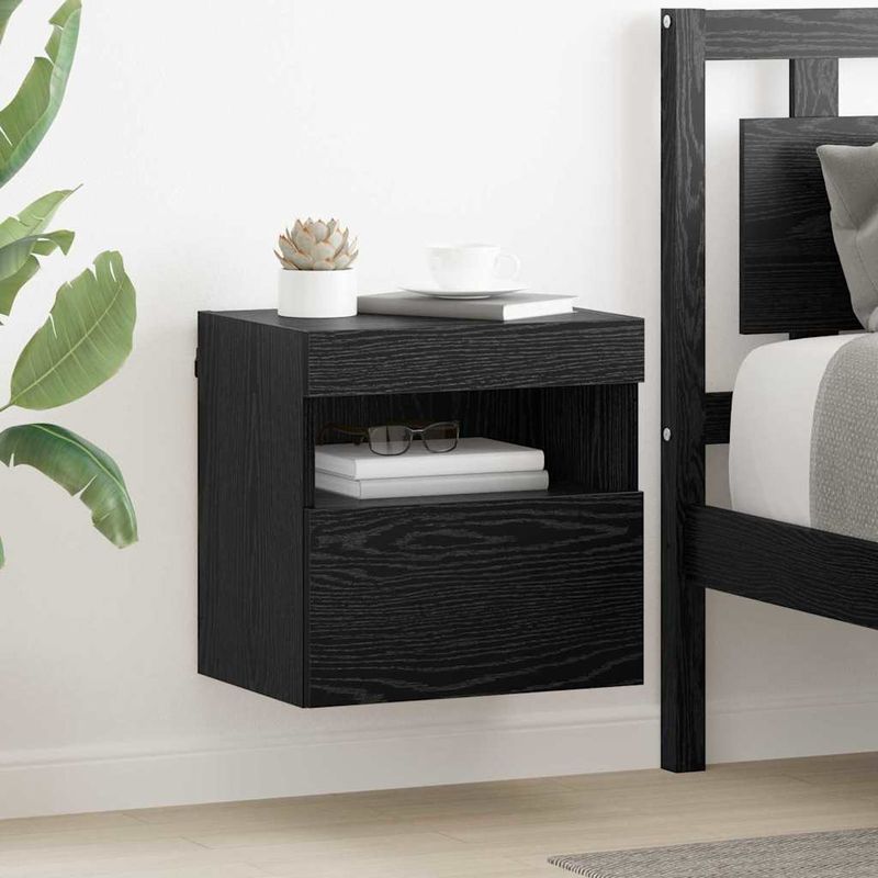 Casa si Gradina - Mobilier - Comode si corpuri - Comode - Dulap TV de perete Stejar Negru 40 x 30 x 40 cm Lemn compozit - Infinity.ro