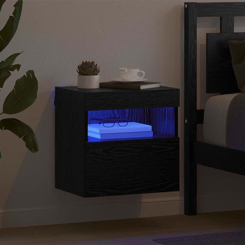 Casa si Gradina - Mobilier - Comode si corpuri - Comode - Dulap TV de perete Stejar Negru 40 x 30 x 40 cm Lemn compozit - Infinity.ro