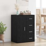 Casa si Gradina - Mobilier - Comode si corpuri - Comode - Bufet cu sertar Stejar Negru 59 x 39 x 80 cm Lemn compozit - Infinity.ro