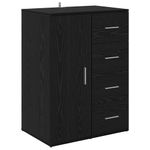 Casa si Gradina - Mobilier - Comode si corpuri - Comode - Bufet cu sertar Stejar Negru 59 x 39 x 80 cm Lemn compozit - Infinity.ro