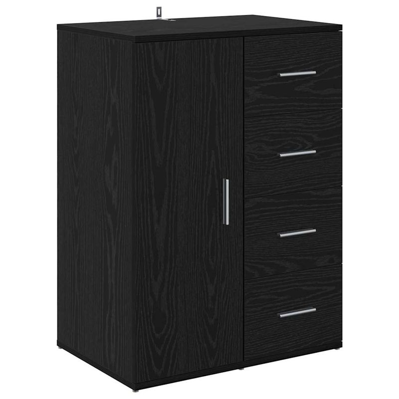Casa si Gradina - Mobilier - Comode si corpuri - Comode - Bufet cu sertar Stejar Negru 59 x 39 x 80 cm Lemn compozit - Infinity.ro