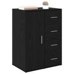 Casa si Gradina - Mobilier - Comode si corpuri - Comode - Bufet cu sertar Stejar Negru 59 x 39 x 80 cm Lemn compozit - Infinity.ro