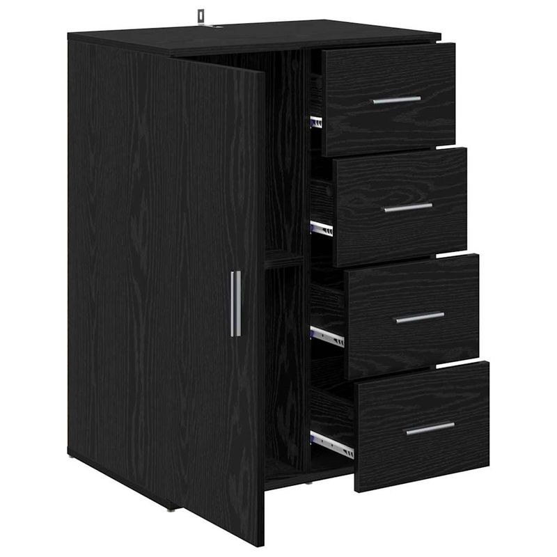 Casa si Gradina - Mobilier - Comode si corpuri - Comode - Bufet cu sertar Stejar Negru 59 x 39 x 80 cm Lemn compozit - Infinity.ro