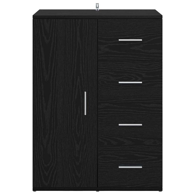 Casa si Gradina - Mobilier - Comode si corpuri - Comode - Bufet cu sertar Stejar Negru 59 x 39 x 80 cm Lemn compozit - Infinity.ro