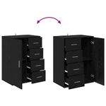 Casa si Gradina - Mobilier - Comode si corpuri - Comode - Bufet cu sertar Stejar Negru 59 x 39 x 80 cm Lemn compozit - Infinity.ro