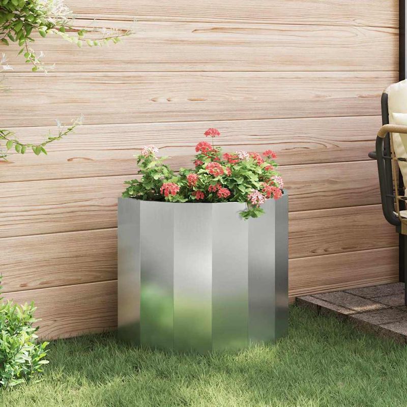 Casa si Gradina - Gradinarit si plante - Plante si ghivece - Ghivece si suporturi - Jardiniera Argintiu 60 x 30 x 50 cm Otel Galvanizat - Infinity.ro