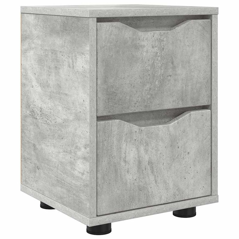 Casa si Gradina - Mobilier - Comode si corpuri - Noptiere - Noptiera Gri din beton 30,5 x 30 x 43 cm Lemn compozit - Infinity.ro