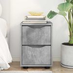 Casa si Gradina - Mobilier - Comode si corpuri - Noptiere - Noptiera Gri din beton 30,5 x 30 x 43 cm Lemn compozit - Infinity.ro