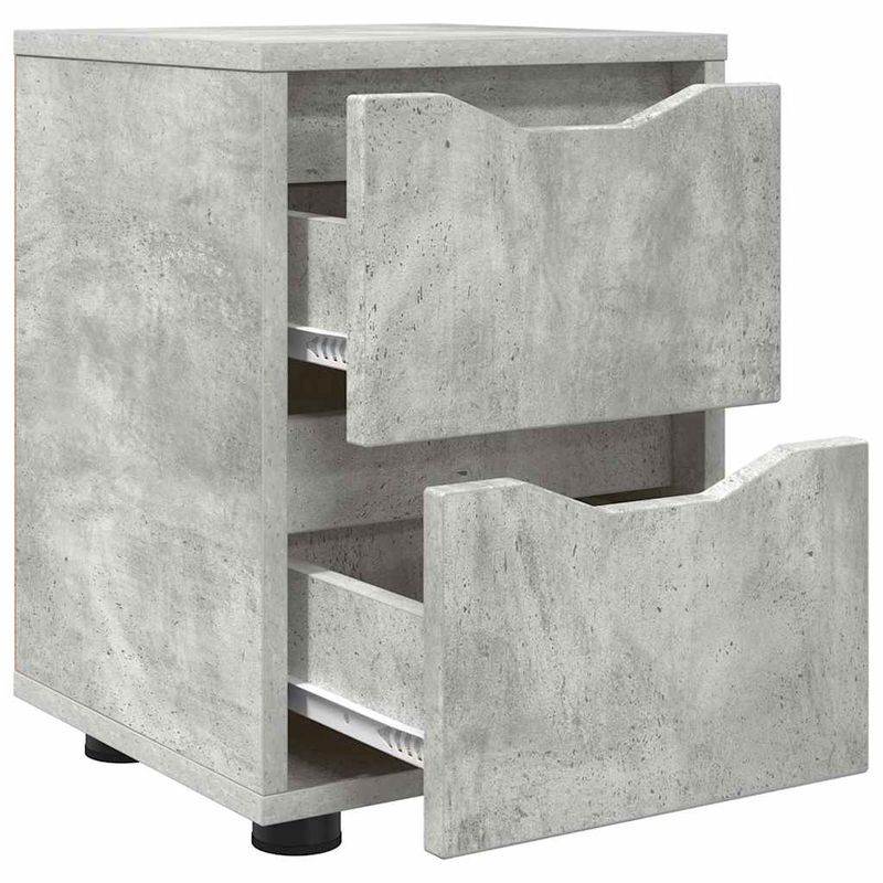Casa si Gradina - Mobilier - Comode si corpuri - Noptiere - Noptiera Gri din beton 30,5 x 30 x 43 cm Lemn compozit - Infinity.ro