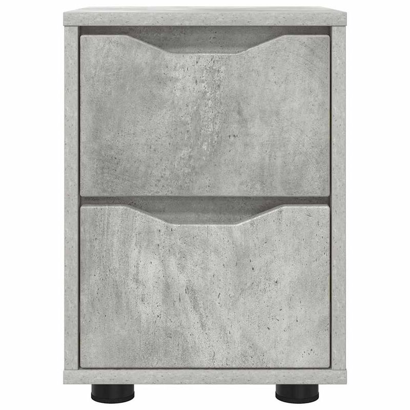 Casa si Gradina - Mobilier - Comode si corpuri - Noptiere - Noptiera Gri din beton 30,5 x 30 x 43 cm Lemn compozit - Infinity.ro