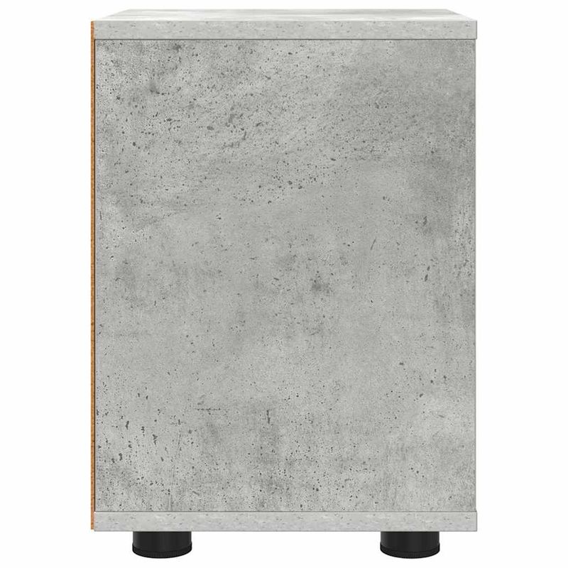 Casa si Gradina - Mobilier - Comode si corpuri - Noptiere - Noptiera Gri din beton 30,5 x 30 x 43 cm Lemn compozit - Infinity.ro