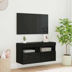 Casa si Gradina - Mobilier - Comode si corpuri - Comode - Dulap TV de perete Stejar Negru 80 x 30 x 40 cm Lemn compozit - Infinity.ro