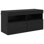 Casa si Gradina - Mobilier - Comode si corpuri - Comode - Dulap TV de perete Stejar Negru 80 x 30 x 40 cm Lemn compozit - Infinity.ro