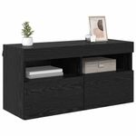Casa si Gradina - Mobilier - Comode si corpuri - Comode - Dulap TV de perete Stejar Negru 80 x 30 x 40 cm Lemn compozit - Infinity.ro