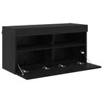 Casa si Gradina - Mobilier - Comode si corpuri - Comode - Dulap TV de perete Stejar Negru 80 x 30 x 40 cm Lemn compozit - Infinity.ro