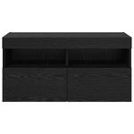 Casa si Gradina - Mobilier - Comode si corpuri - Comode - Dulap TV de perete Stejar Negru 80 x 30 x 40 cm Lemn compozit - Infinity.ro
