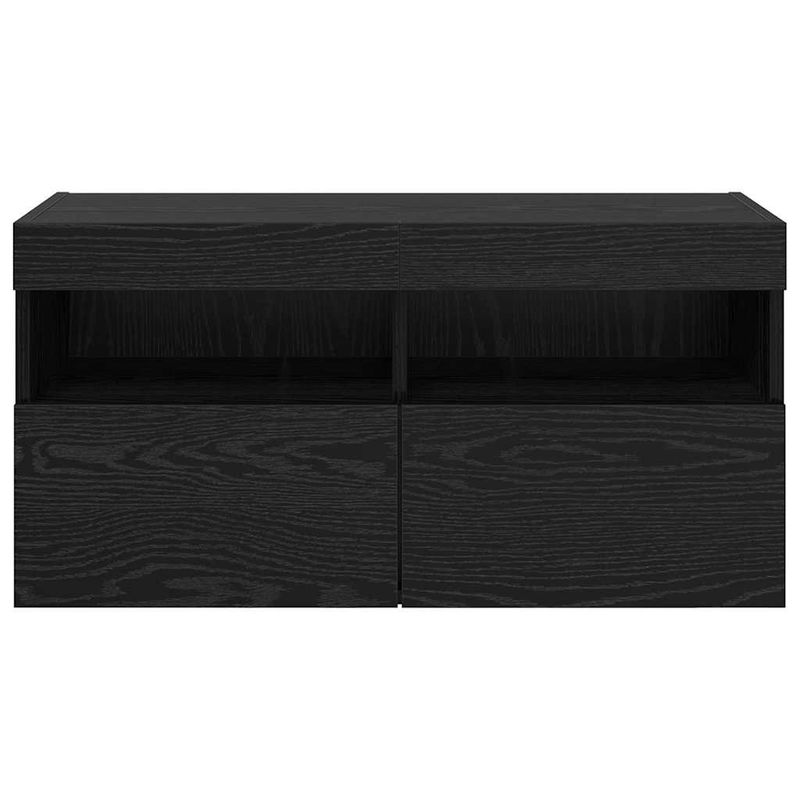 Casa si Gradina - Mobilier - Comode si corpuri - Comode - Dulap TV de perete Stejar Negru 80 x 30 x 40 cm Lemn compozit - Infinity.ro