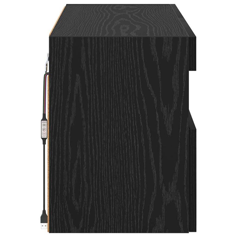 Casa si Gradina - Mobilier - Comode si corpuri - Comode - Dulap TV de perete Stejar Negru 80 x 30 x 40 cm Lemn compozit - Infinity.ro